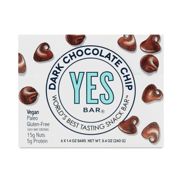 Yes Bar Dark Chocolate Chip Bars 6 bars (1.4 oz each)