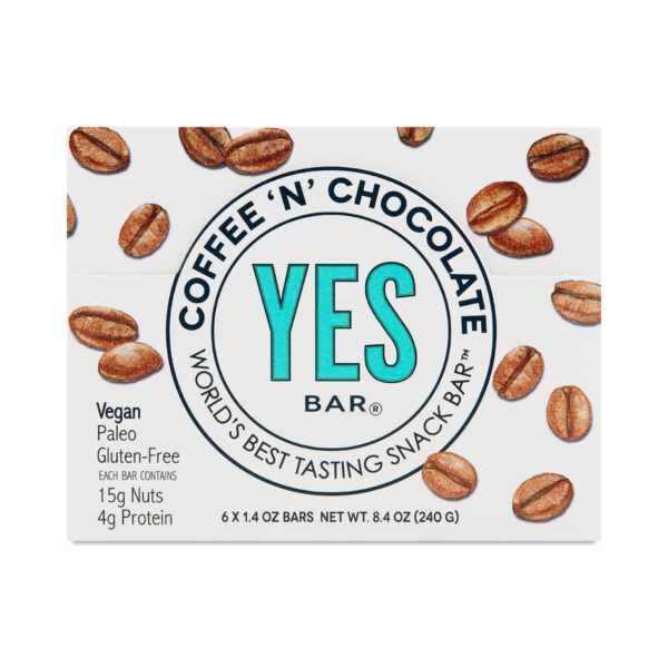 Yes Bar Coffee 'N' Chocolate Bars 6 bars (1.4 oz each)