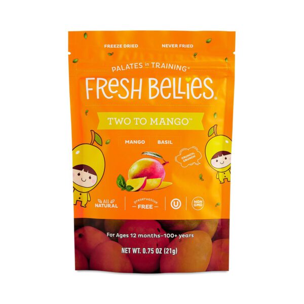 Fresh Bellies Mango & Basil Freeze Dried Snacks 0.75 oz bag