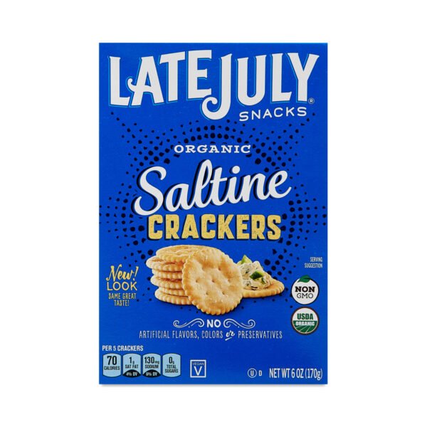 Late July Organic Classic Saltine Crackers 6 oz box