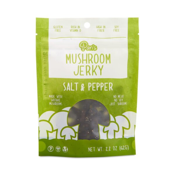 Pan's Mushroom Jerky Salt & Pepper Mushroom Jerky 2.2 oz pouch