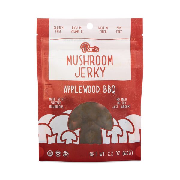 Pan's Mushroom Jerky Applewood BBQ Mushroom Jerky 2.2 oz pouch