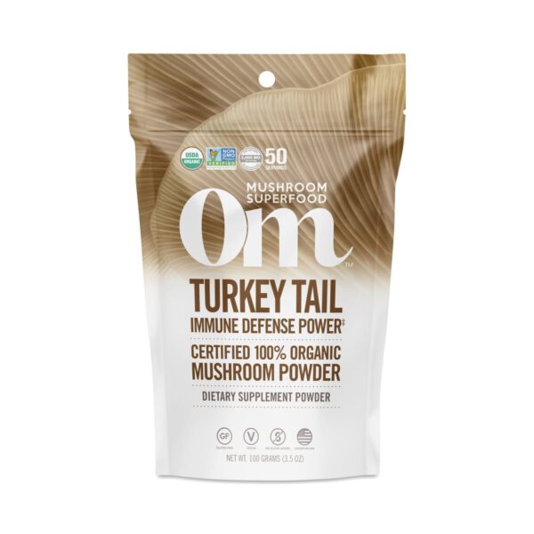 OM Turkey Tail Mushroom Powder 3.5 oz pouch