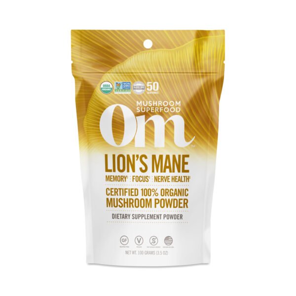 OM Lion's Mane Mushroom Powder 3.5 oz pouch