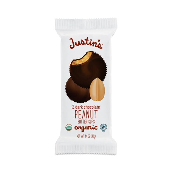 Justin's Organic Dark Chocolate Peanut Butter Cups 1.4 oz pack