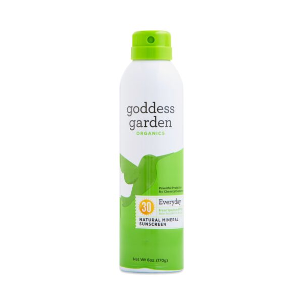 Goddess Garden Everyday Natural Sunscreen Spray SPF 30 6 oz can