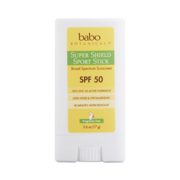 Babo Botanicals Super Shield Sunscreen Sport Stick SPF 50 0.6 oz stick