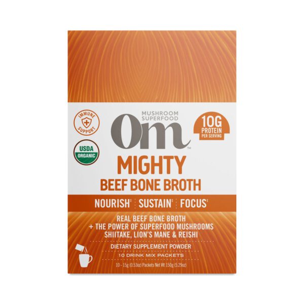 OM Mighty Beef Bone Broth 5.29 oz box