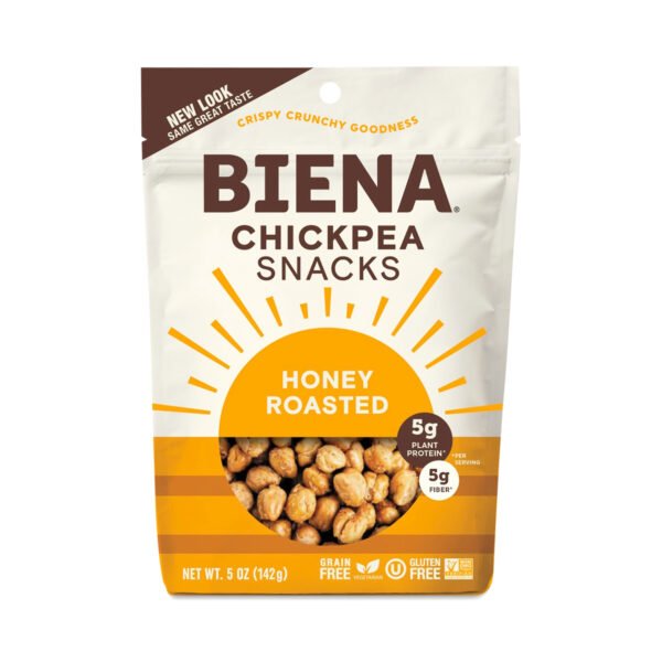 Biena Honey Roasted Chickpea Snacks 5 oz bag