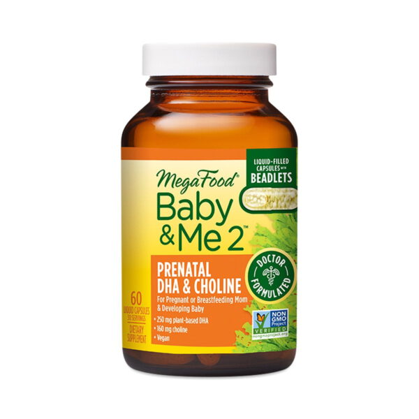 MegaFood Baby & Me 2 Prenatal DHA & Choline 60 capsules