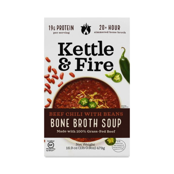 Kettle & Fire Grass-Fed Beef Chili with Beans  16.9 oz carton