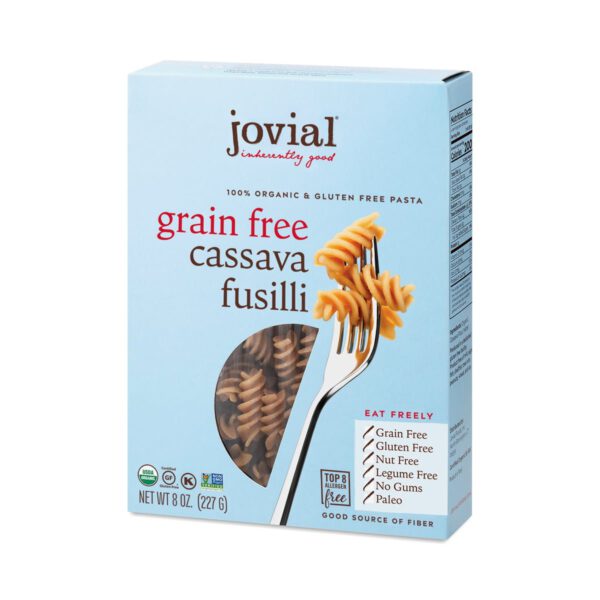 Jovial Organic Grain-Free Cassava Fusilli Pasta 8 oz box