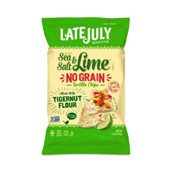 Late July Sea Salt & Lime No Grain Tortilla Chip 5 oz. bag