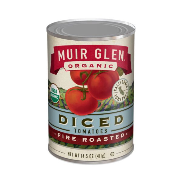 Muir Glen Organic Diced Fire Roasted Tomatoes 14.5 oz can