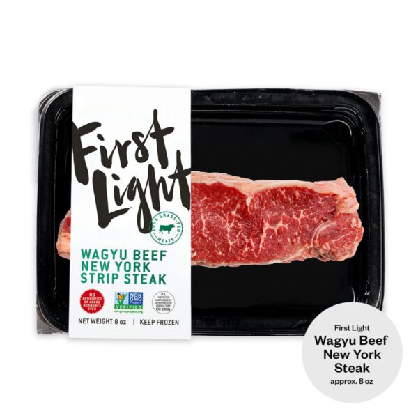 First Light Wagyu Beef New York Steak 1 x 8oz Steak/Pack