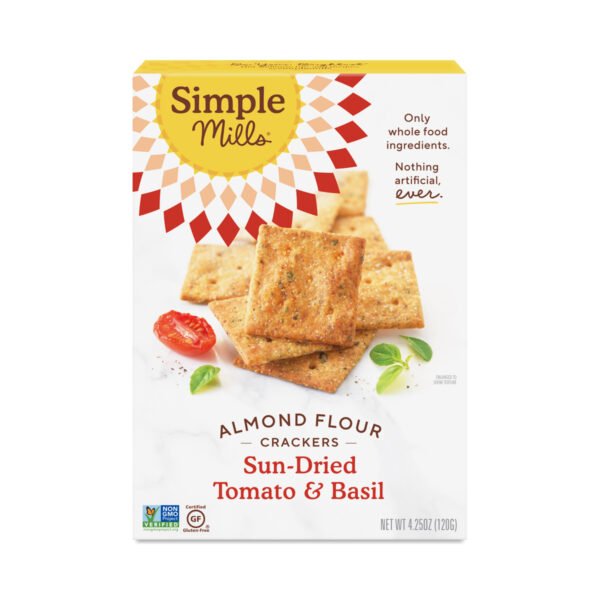 Simple Mills Sundried Tomato & Basil Almond Flour Crackers 4.25 oz box