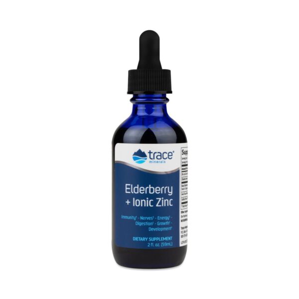 Trace Minerals Liquid Ionic Elderberry & Ionic Zinc 2 fl oz bottle